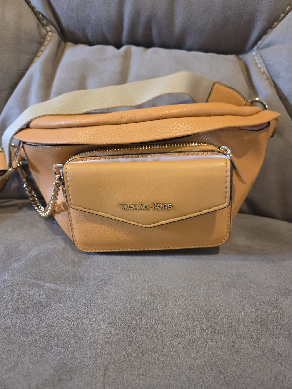 Michael Kors Women’s Tan Leather Belt Bag